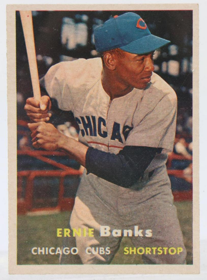 1957 Topps Ernie Banks Baseball Card (1 of 2)