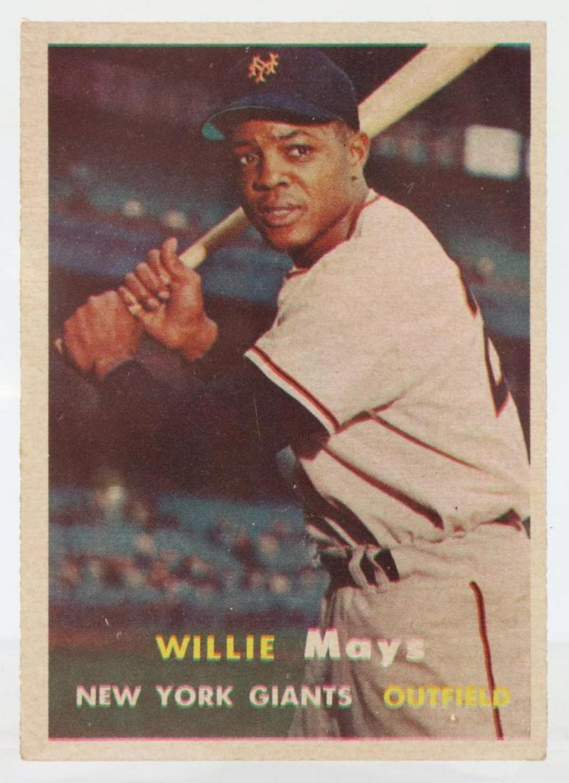 1957 Topps Willie Mays Baseball Card (1 of 2)