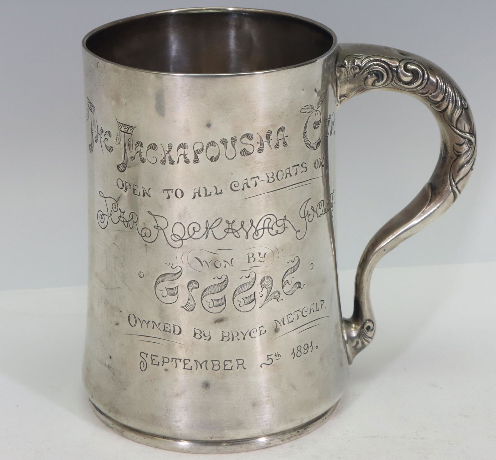 Sterling Silver Sailing Trophy Tankard (1 of 7)