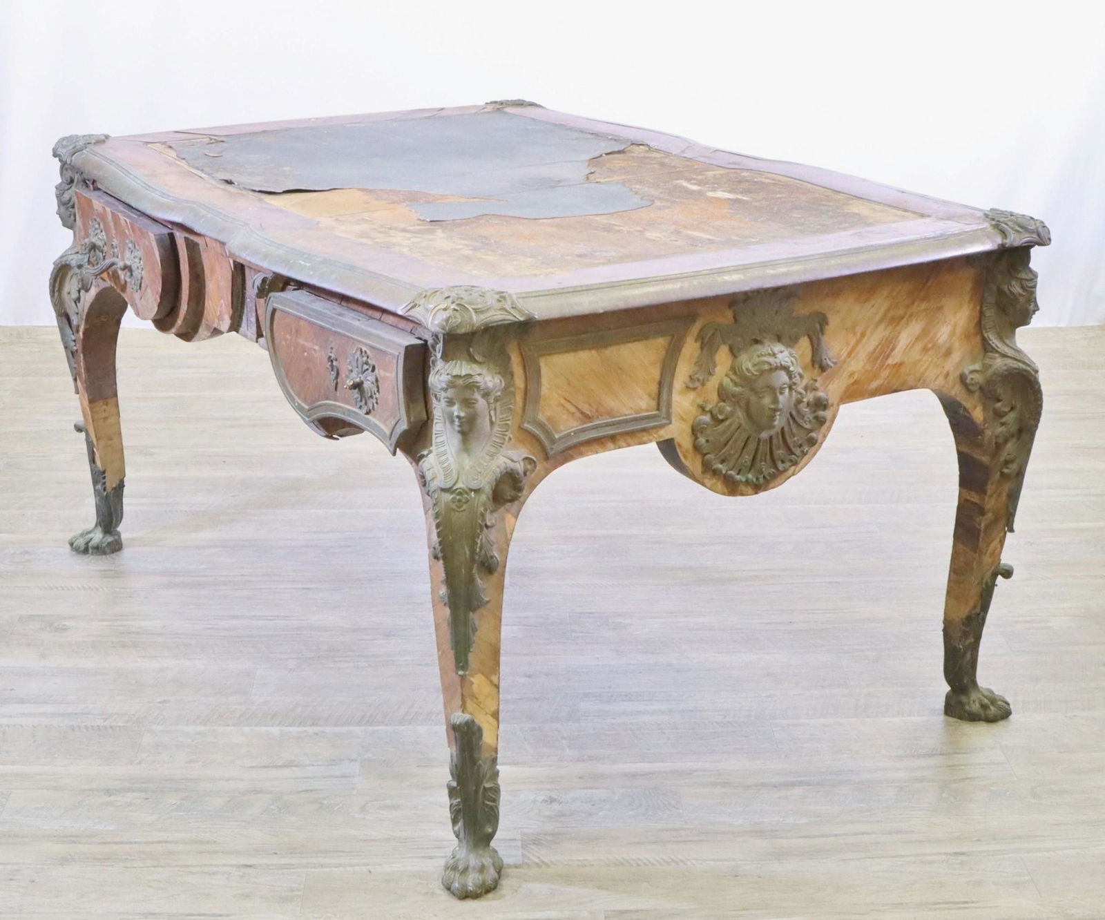 French Louis XV Ormolu-Mounted Bureau Plat Desk (1 of 20)