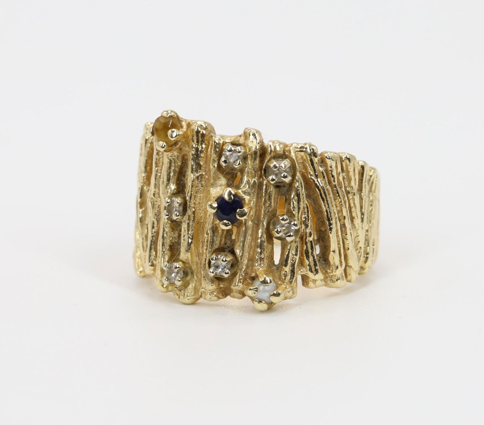 14k Brutalist Ring (1 of 6)