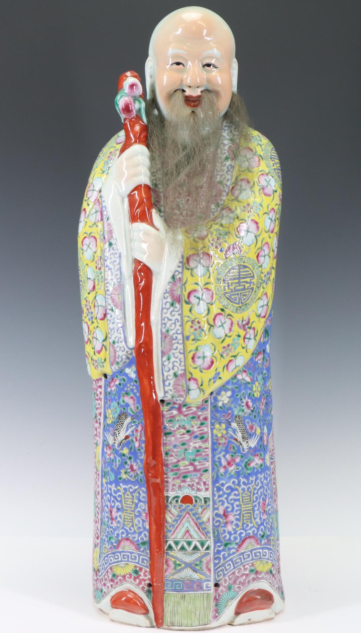 Chinese Famille Rose Shou Xing Figure (1 of 11)