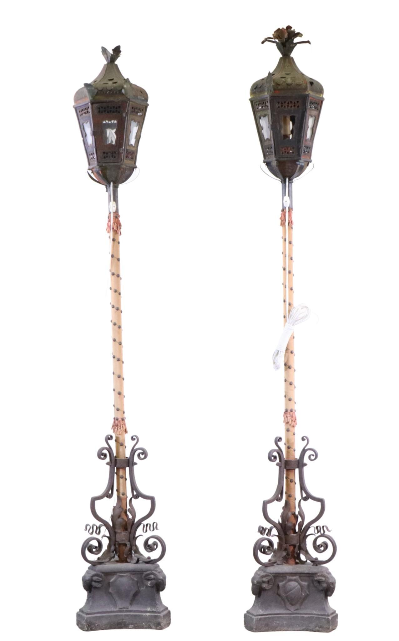 Tole and Wrought Iron Torchieres (1 of 17)