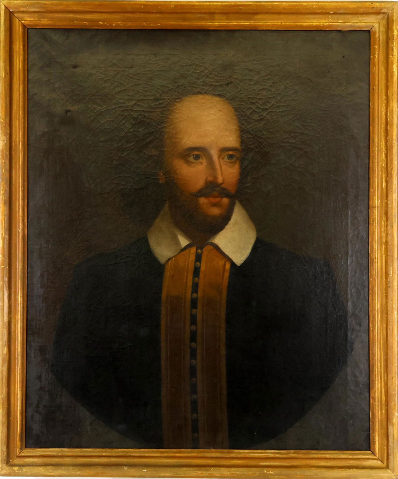 19th c. Oil on Canvas Portrait of Shakespeare (1 of 3)