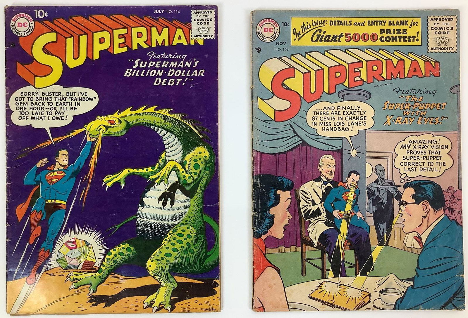 Golden Age Superman #109 and #114 (1 of 7)