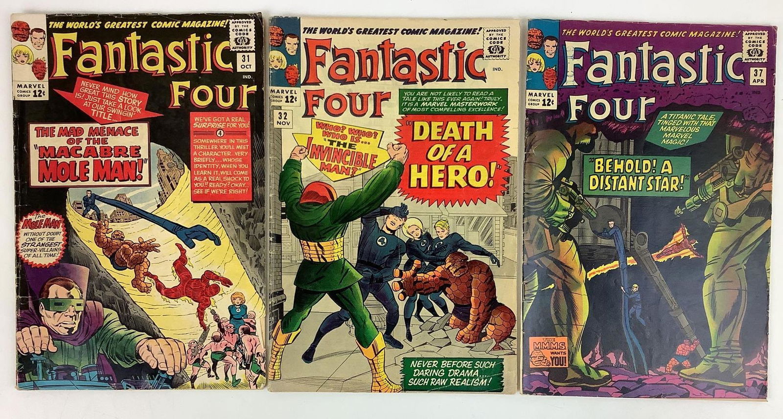 Fantastic Four #31, #32 and #37 Comic Books (1 of 10)