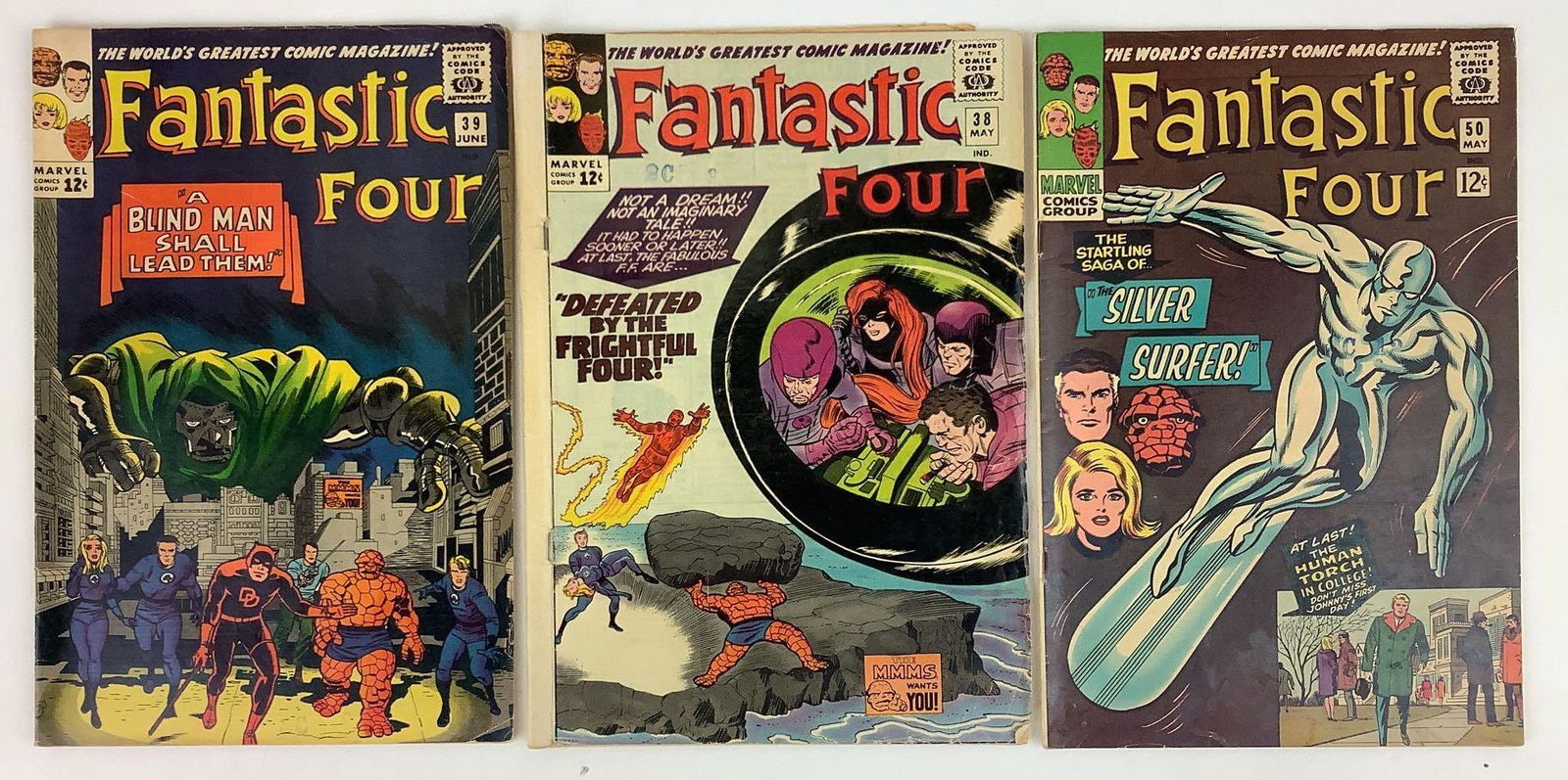 Fantastic Four #38, #39 and #50 Comic Books (1 of 10)