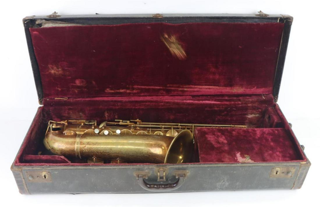 Calvert Saxophone: Calvert Brand Tenor, Serial Number 0527, Keys and Pearls Intact. Needs Servicing. Case Included.