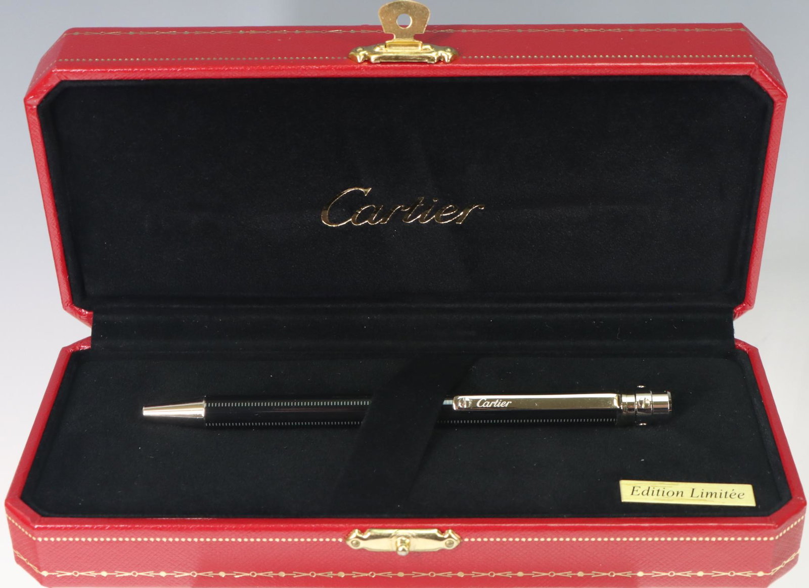 Cartier Transatlantique Ballpoint Pen: Cartier Transatlantique Ballpoint Pen, palladium finish, original box included.