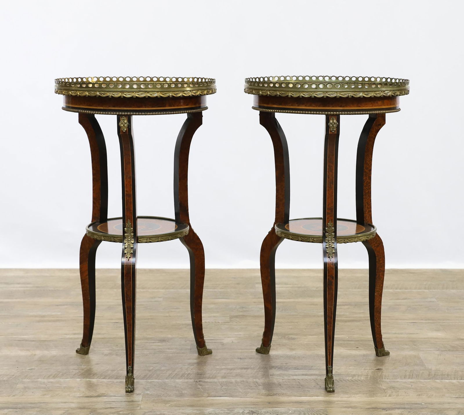 Louis XV Style Ormolu Mounted and Marquetry Gueridons (1 of 13)