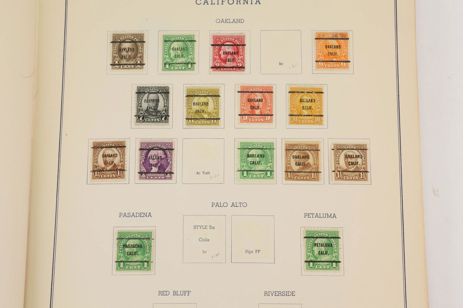 US Stamps, Pre-Cancel Album (1 of 10)