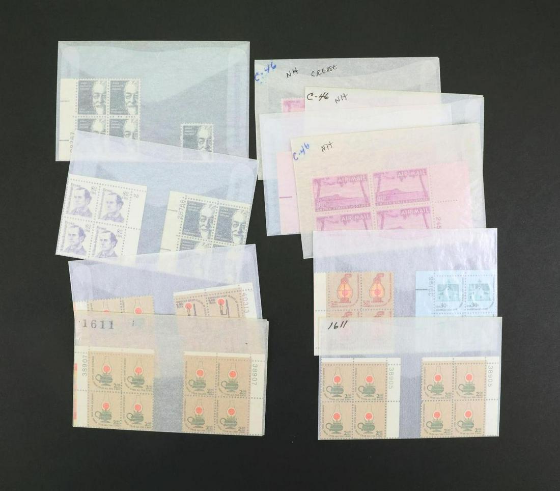 US Stamps, Face Value, Plate Blocks (1 of 3)