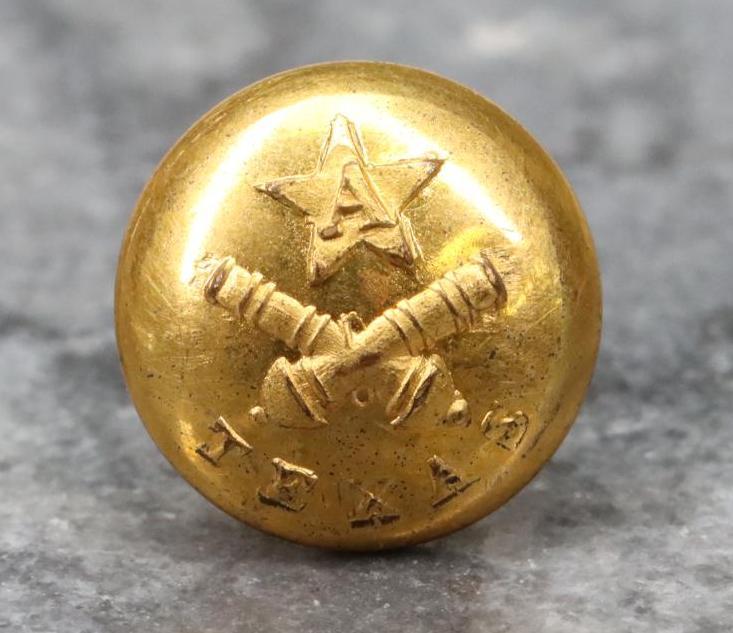 Pre-Civil War Period Republic of Texas Artillery Kepi Button (1 of 2)