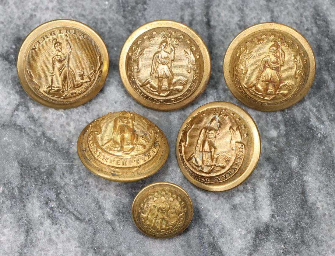 Civil War Virginia Staff Coat Buttons (1 of 7)