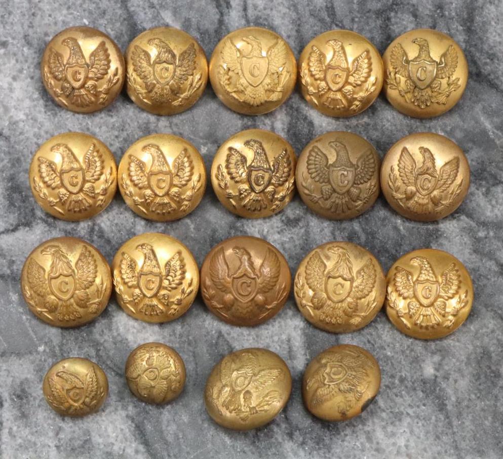 Collection of US Eagle "C" Buttons (1 of 9)