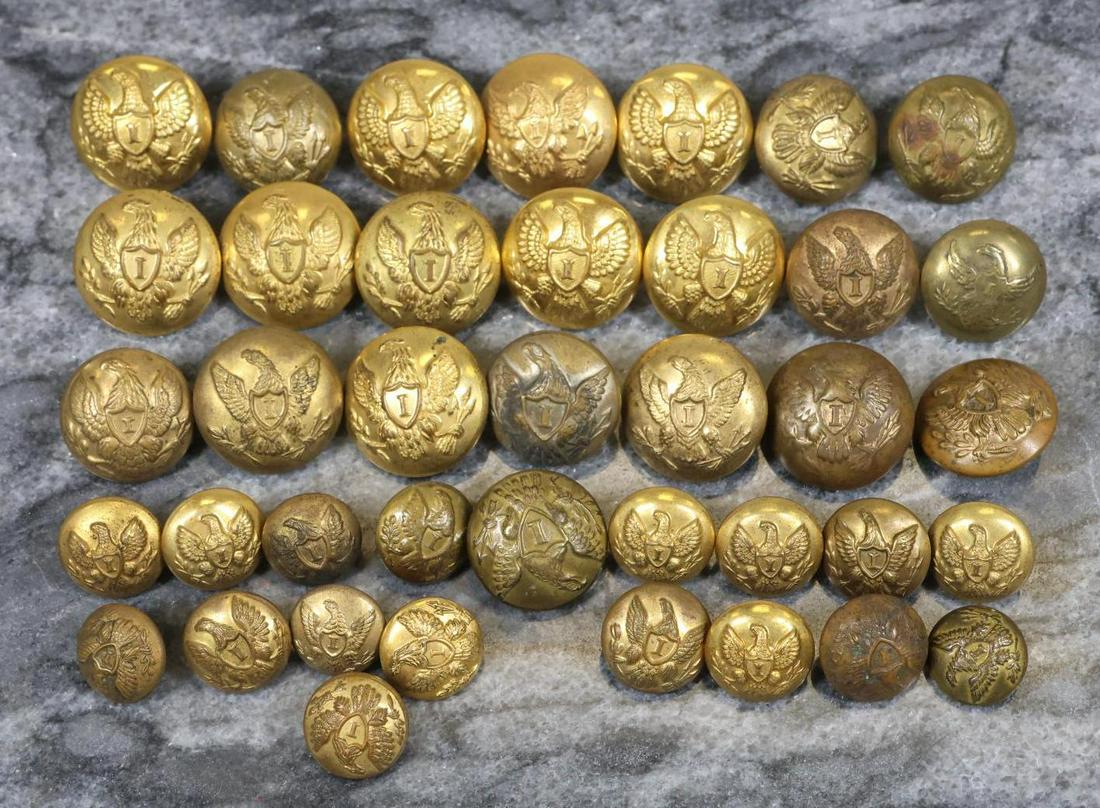 Collection of US Eagle "I" Buttons (1 of 10)