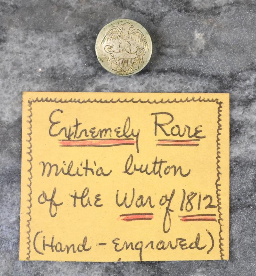 War of 1812 Hand Engraved Button (1 of 3)