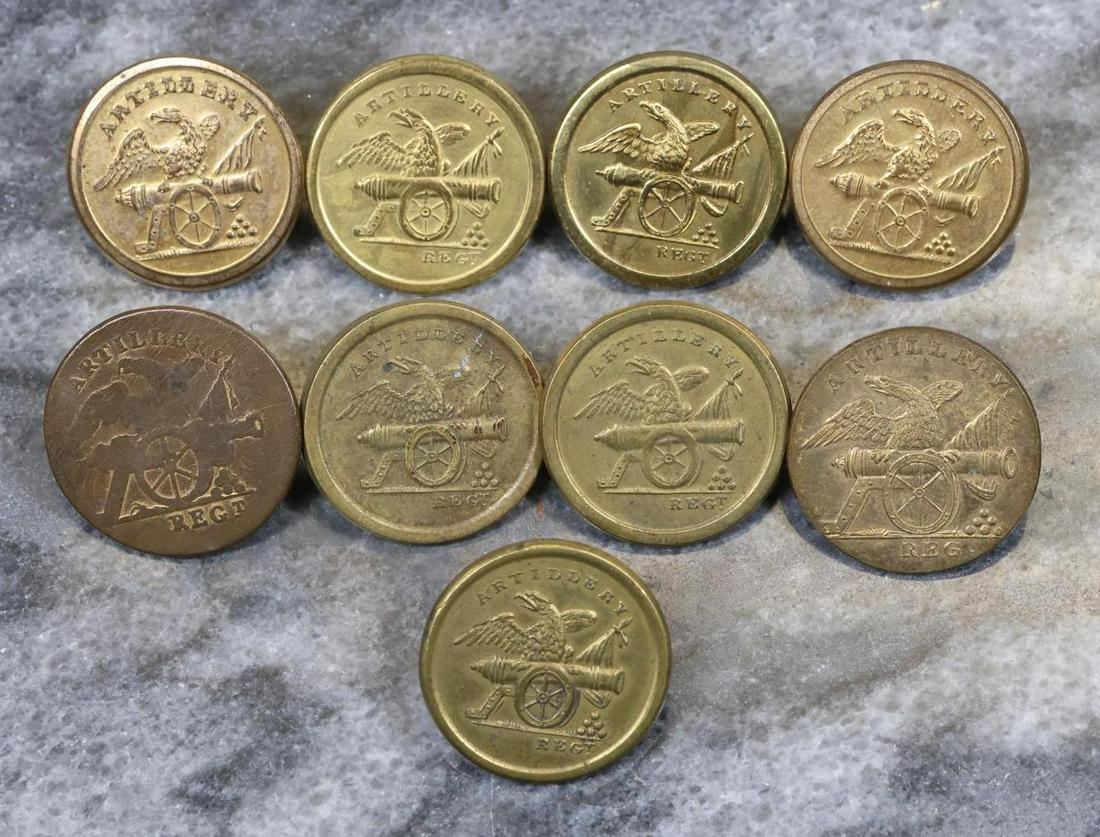 Collection of US Artillery Regiment and Militia Artillery Buttons (1 of 5)