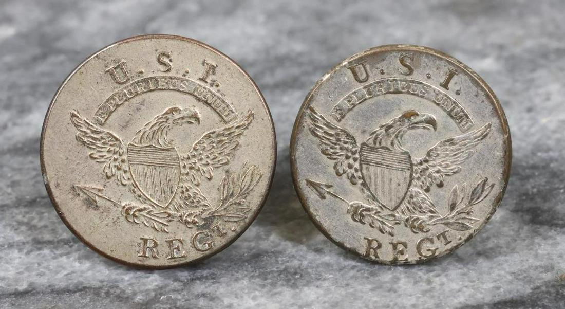 Pair of Early 19th Century US Infantry Officer's Buttons (1 of 5)