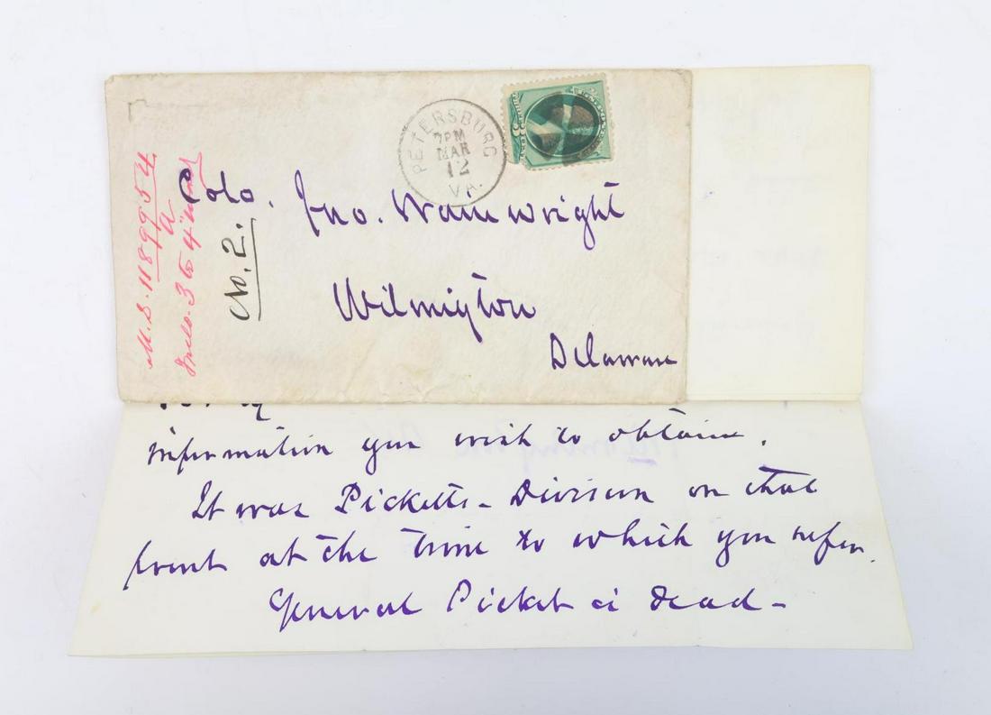 Autograph of William Mahone: Autograph of William Mahone (1826-1895) Civil engineer, railroad executive, Confederate States Army general, and Virginia politician. Autograph being a 2pp ALS dated Petersburg, Virginia, March 12, 18