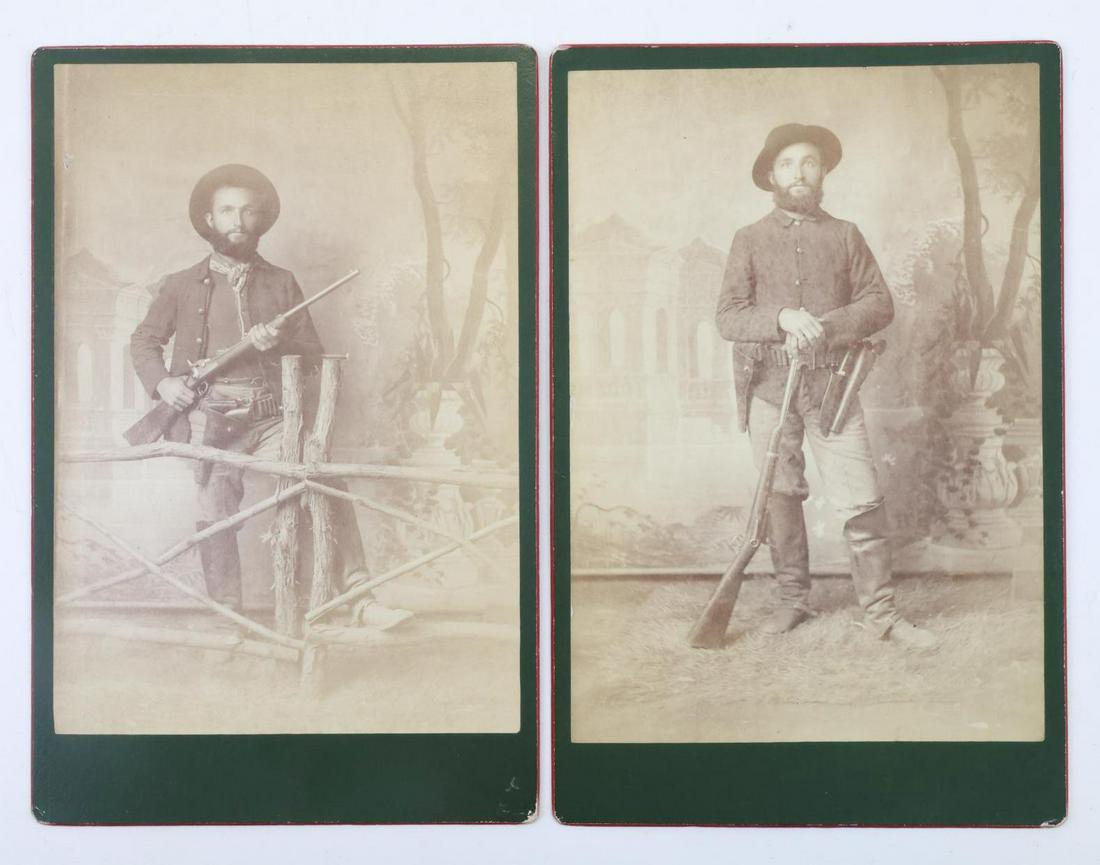 Pair of Cabinet Cards-Western Soldier (1 of 5)