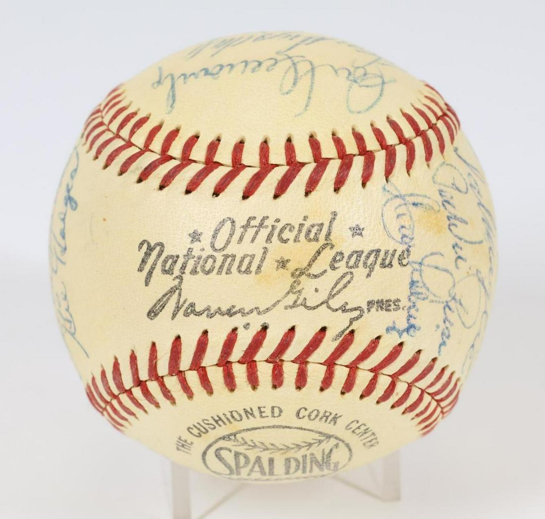 1956 Dodgers team autographed baseball (1 of 9)