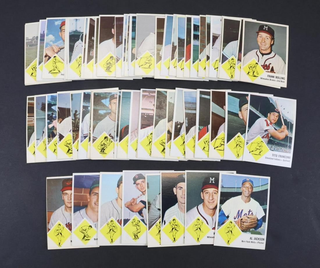 Near complete set 1963 Fleer baseball cards (1 of 6)