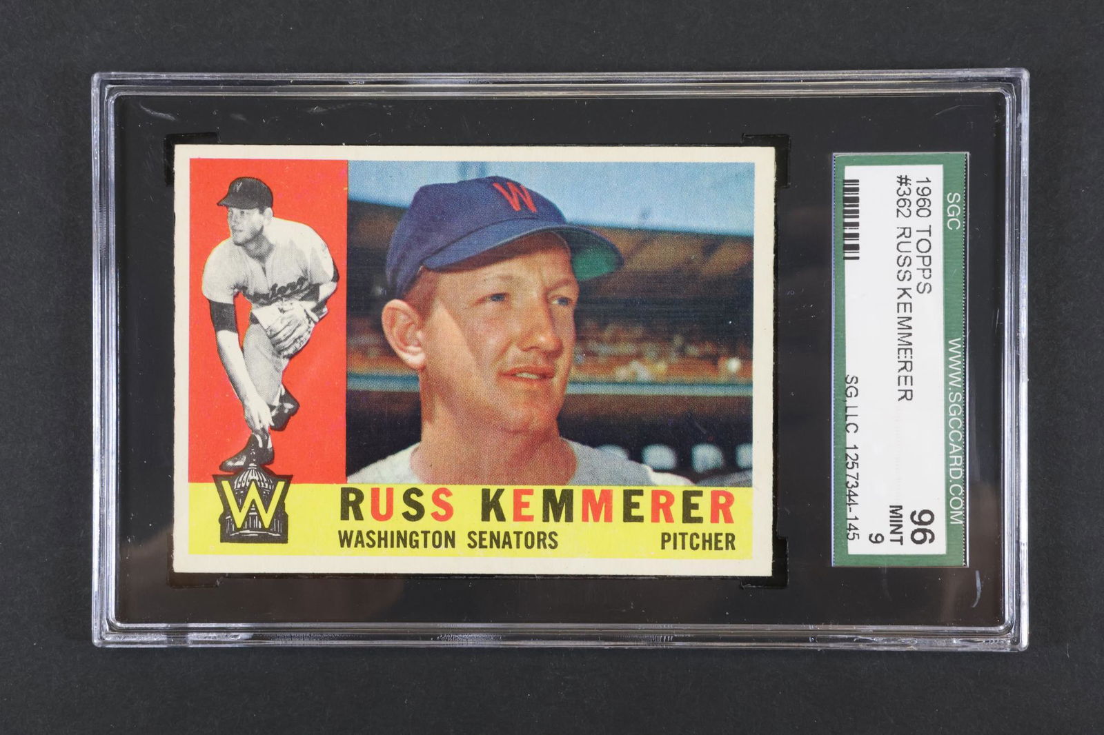 1960 Topps #362 Kemmerer baseball card (1 of 4)