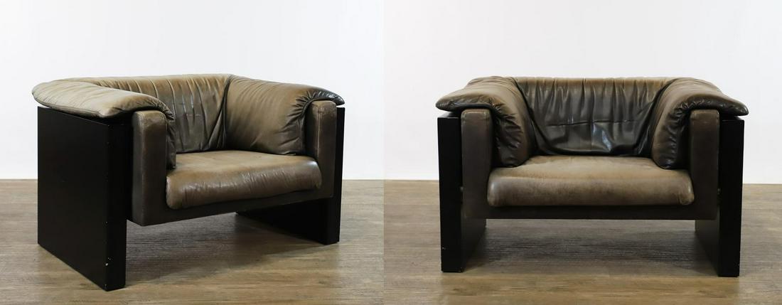 Postmodern German Leather Lounge Chairs (1 of 20)