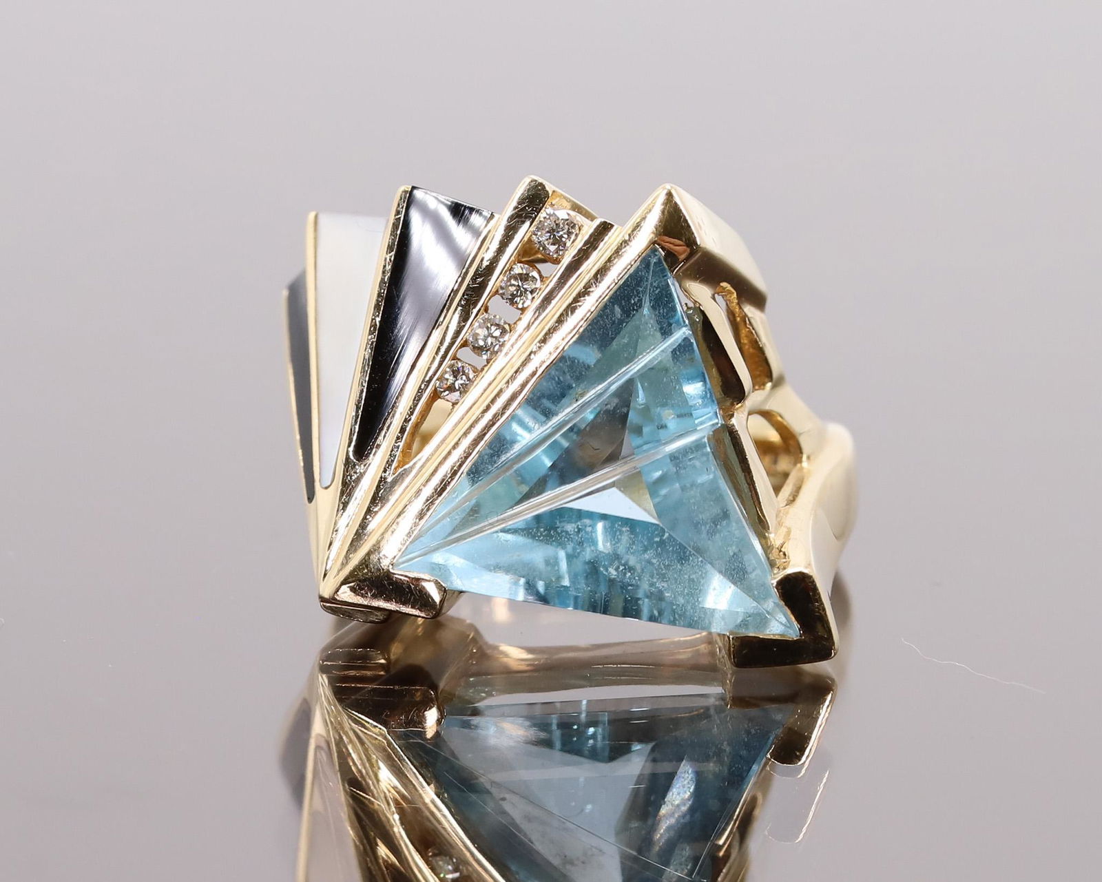 14k Topaz Diamond Ring (1 of 9)