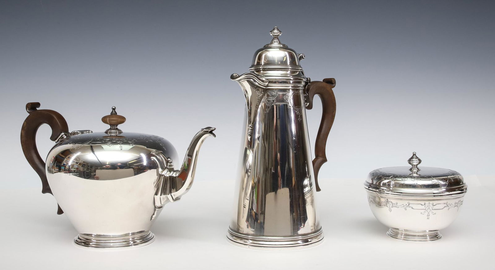 1920's British Sterling Silver Tea and Coffee Servers (1 of 20)