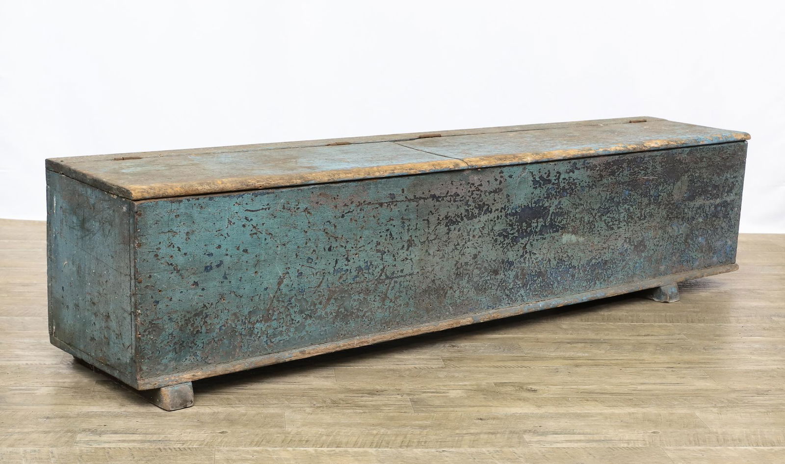 Blue Painted Pine Grain Bin (1 of 14)