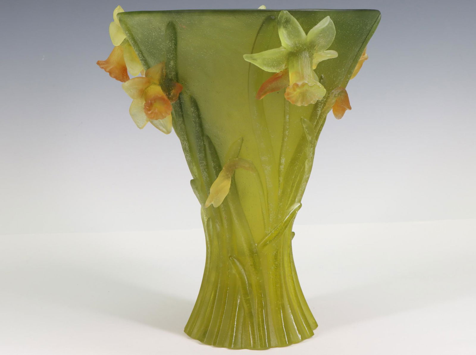 Daum Pate de Verre Daffodil Vase (1 of 5)