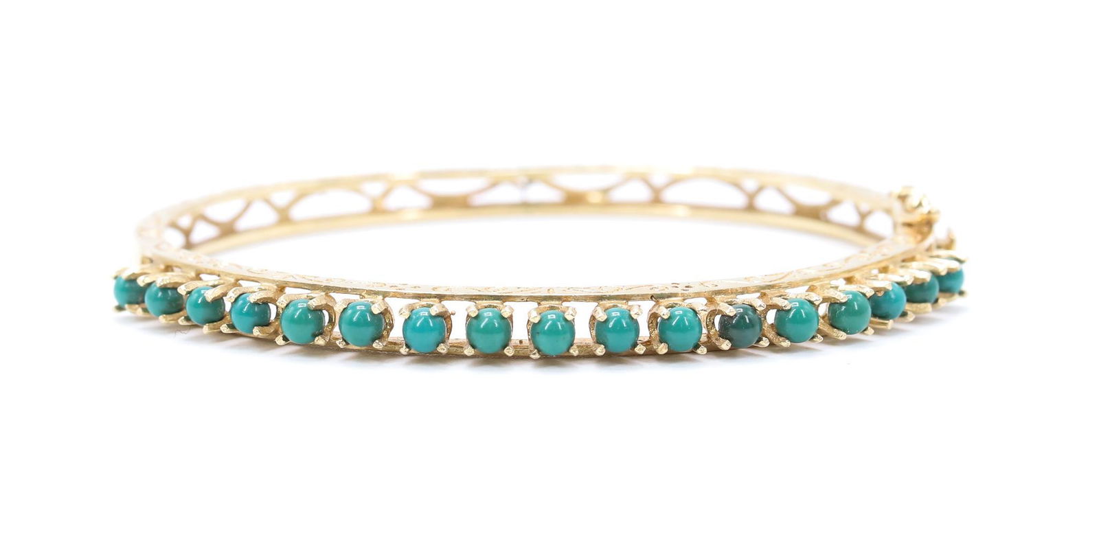 14k Yellow Gold Turquoise Bracelet (1 of 8)