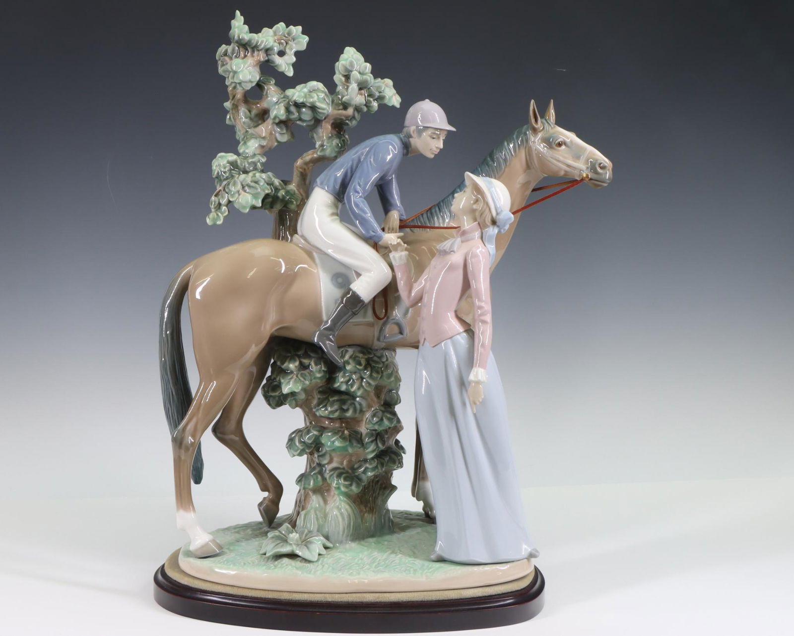 Lladro "Jockey with Lass" Porcelain Figural Group (1 of 6)