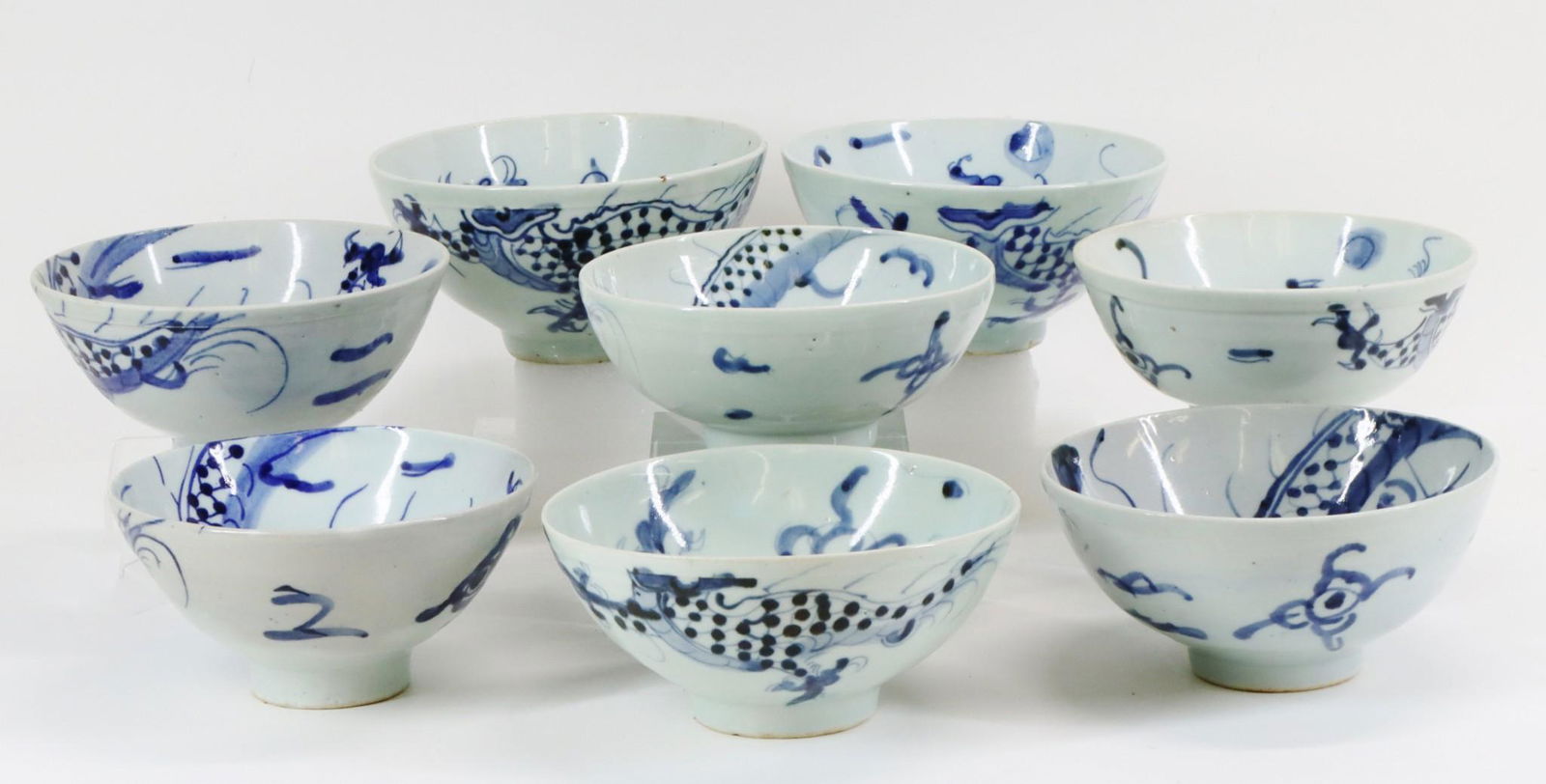 Blue de Hue Porcelain Dragon Bowls (1 of 6)