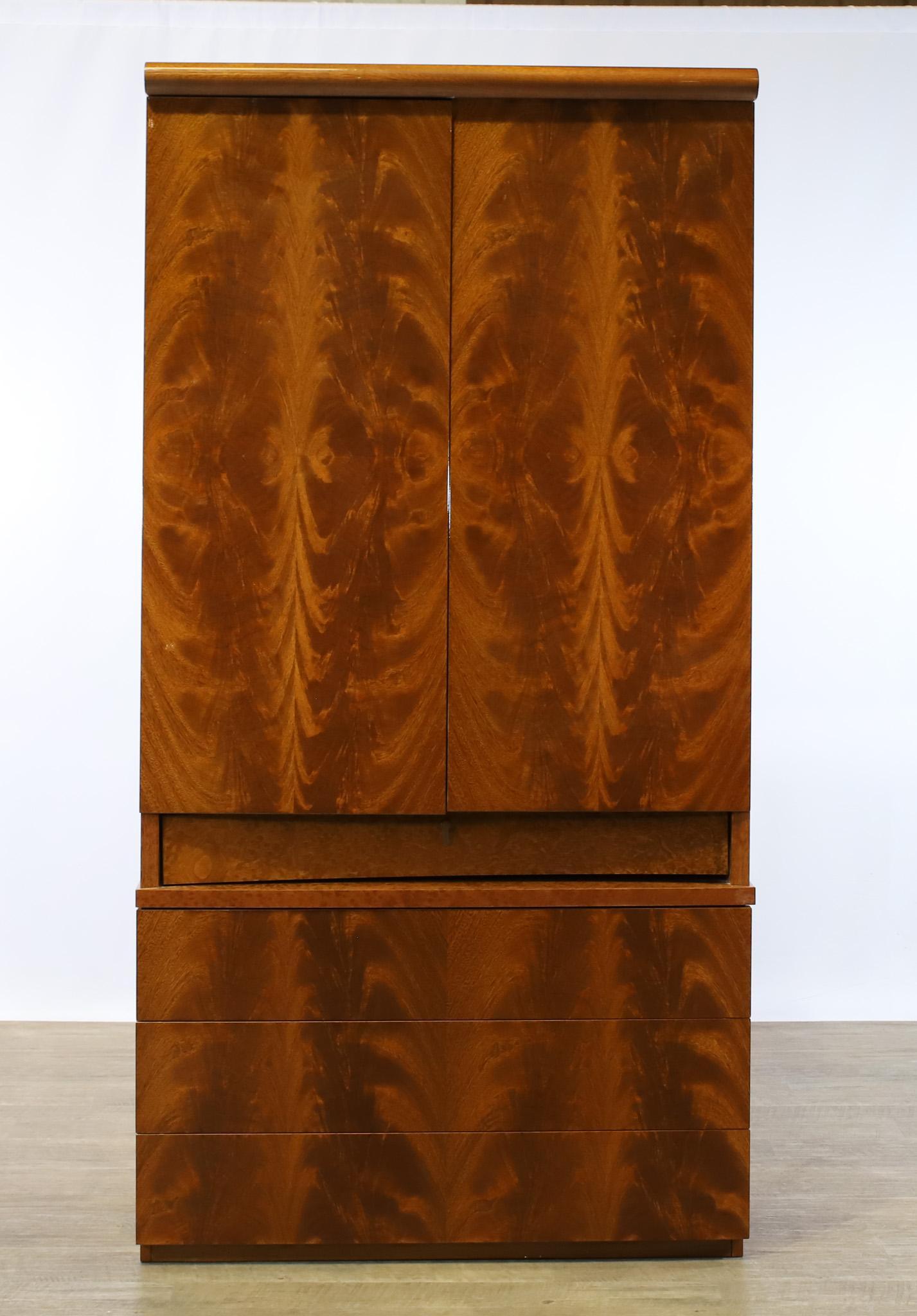 Italian Flame Mahogany Armoire (1 of 10)