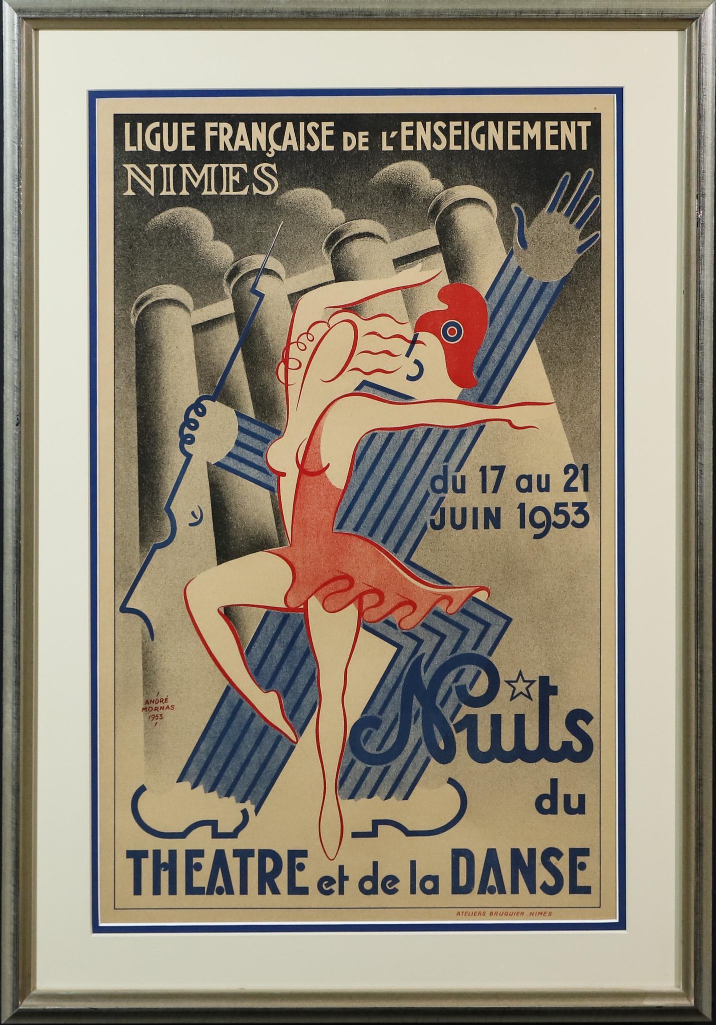 French Art Deco Dance Poster (1 of 9)