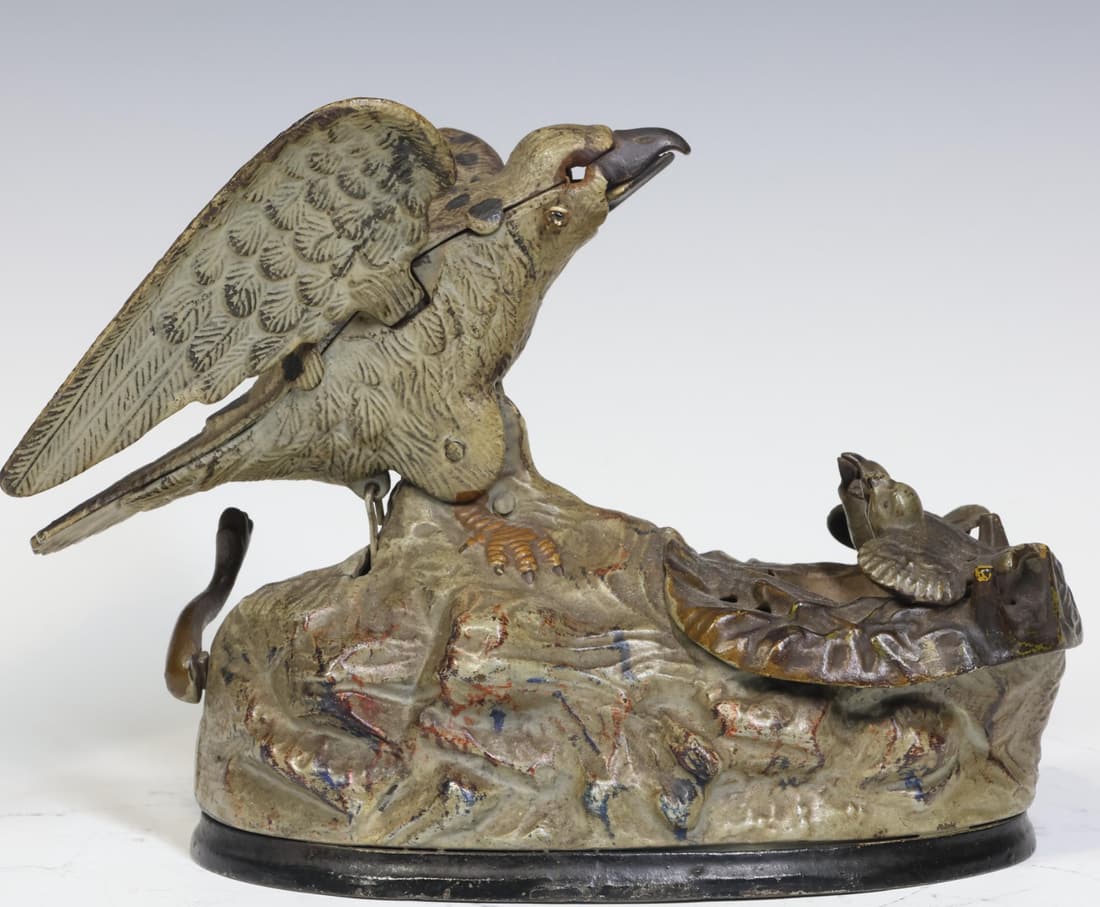 Eagle & Eaglets Mechanical Bank by J. & E. Stevens (1 of 8)