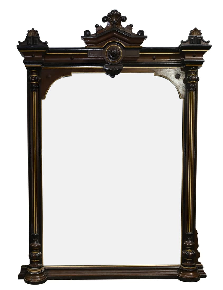 Monumental Victorian Eastlake Hall Mirror (1 of 7)