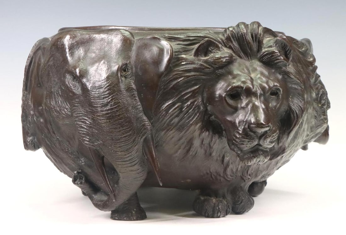 Genryusai Seiya Japanese Bronze Jardiniere (1 of 9)