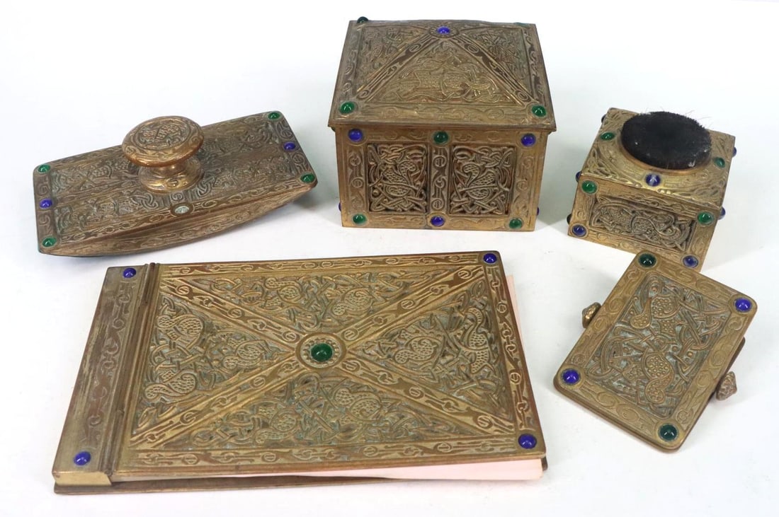 Tiffany Studios "Ninth Century" Desk Set Accessories (1 of 20)