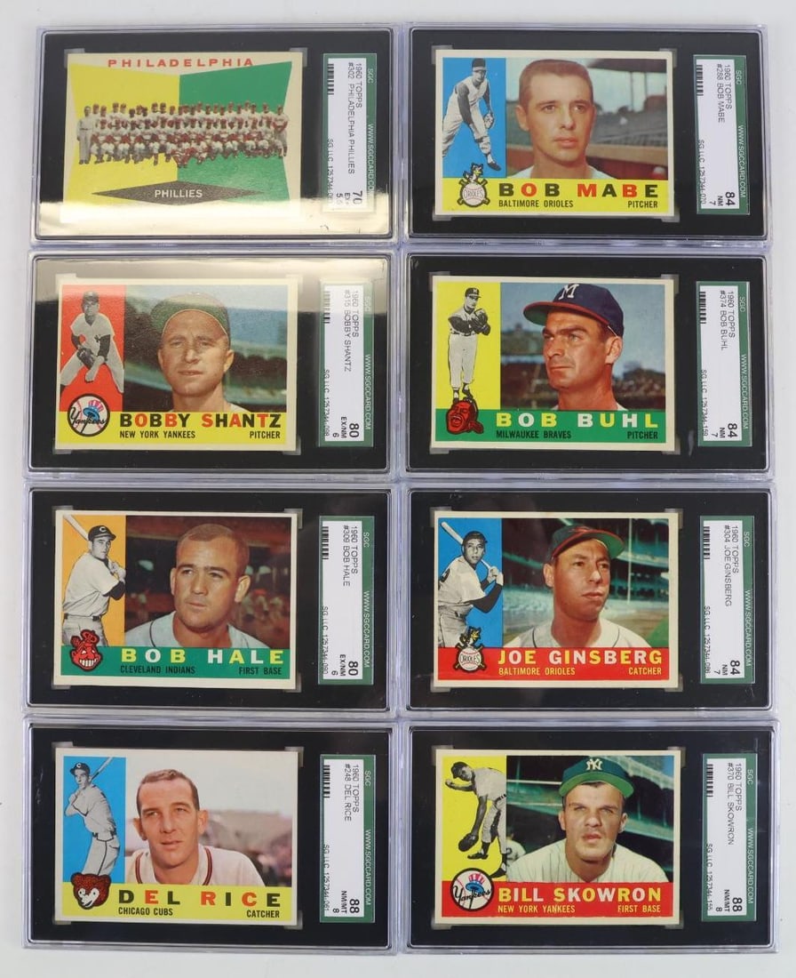 (8) SGC graded 1960 Topps baseball cards (1 of 13)