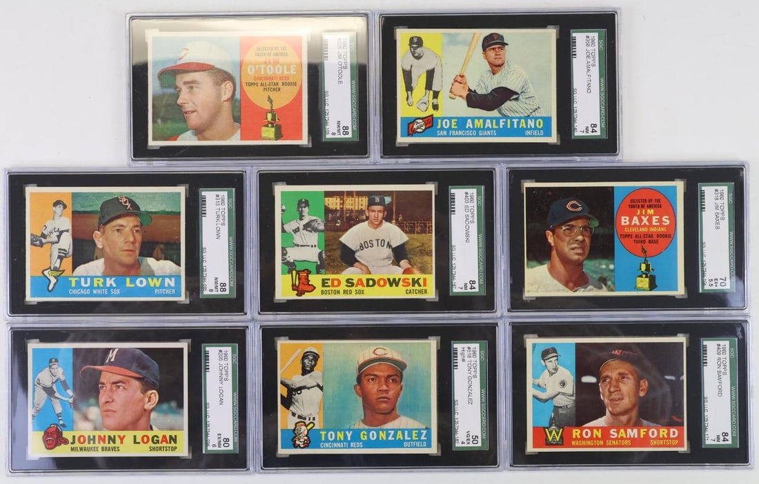 (8) SGC graded 1960 Topps baseball cards (1 of 13)