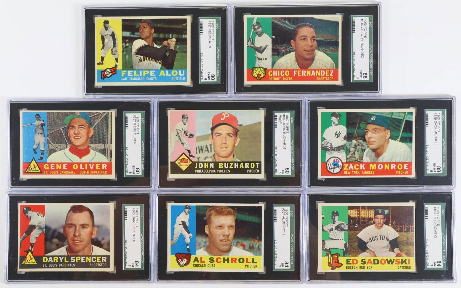 (8) SGC graded 1960 Topps baseball cards (1 of 13)