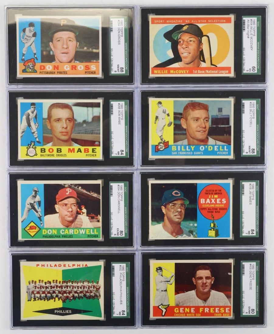 (8) SGC graded 1960 Topps baseball cards (1 of 13)