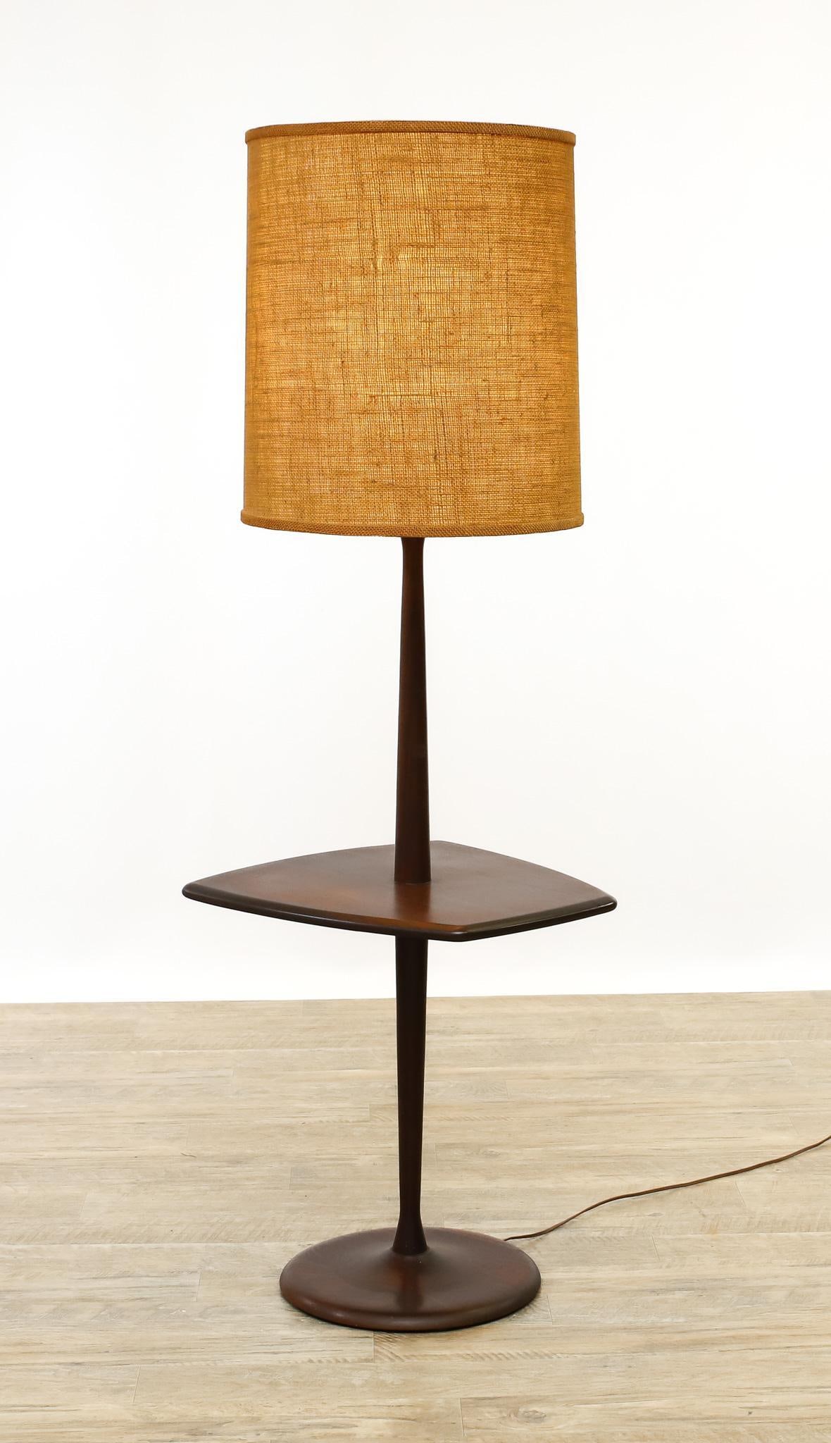 Danish Walnut Floor Lamp Table (1 of 14)