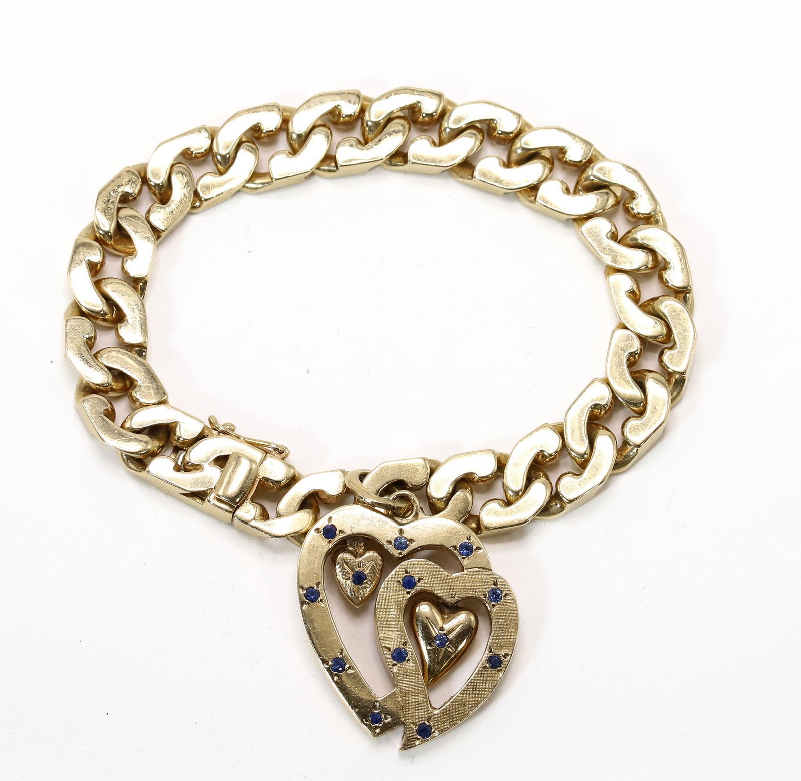 14k YG Chain Link Bracelet with Charm (1 of 8)