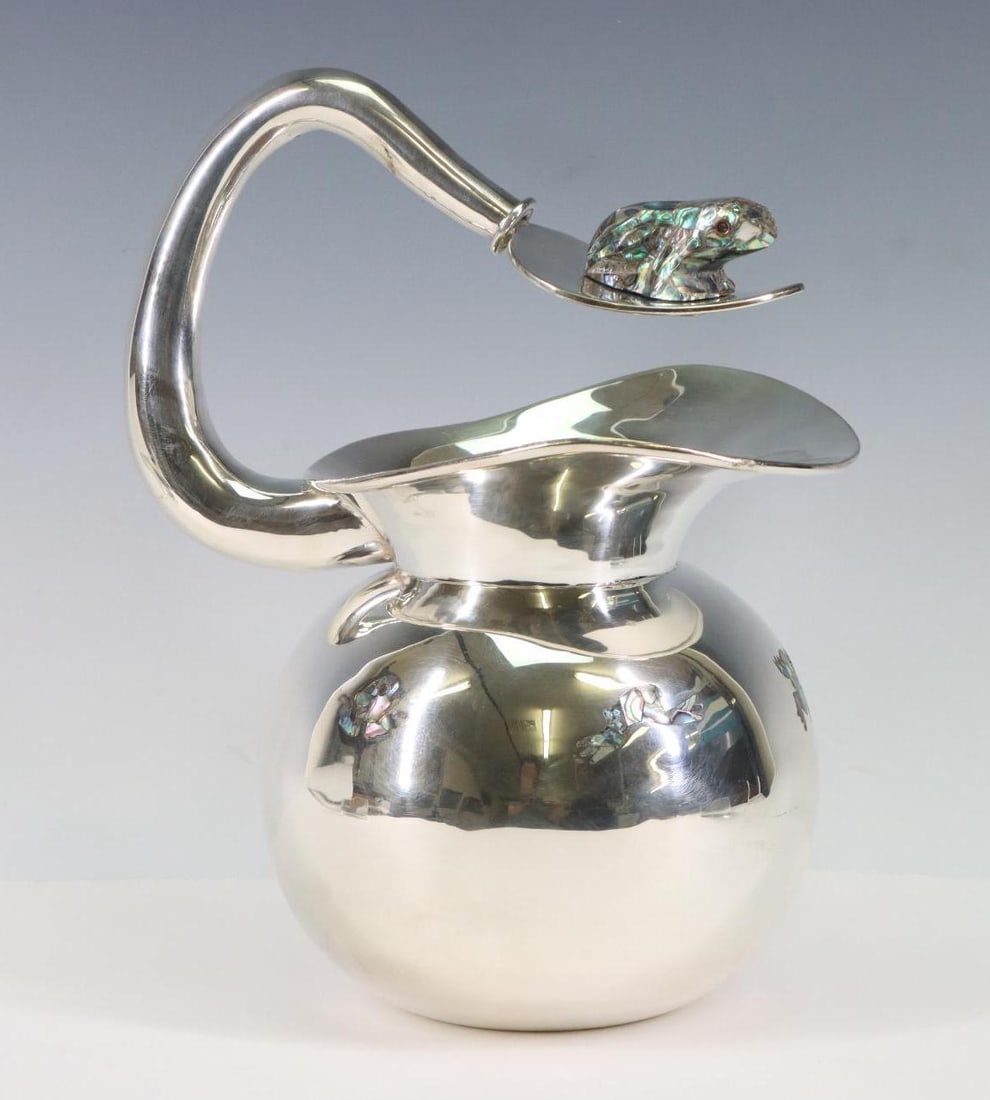 Los Castillo Silver Plate Frog Pitcher (1 of 13)