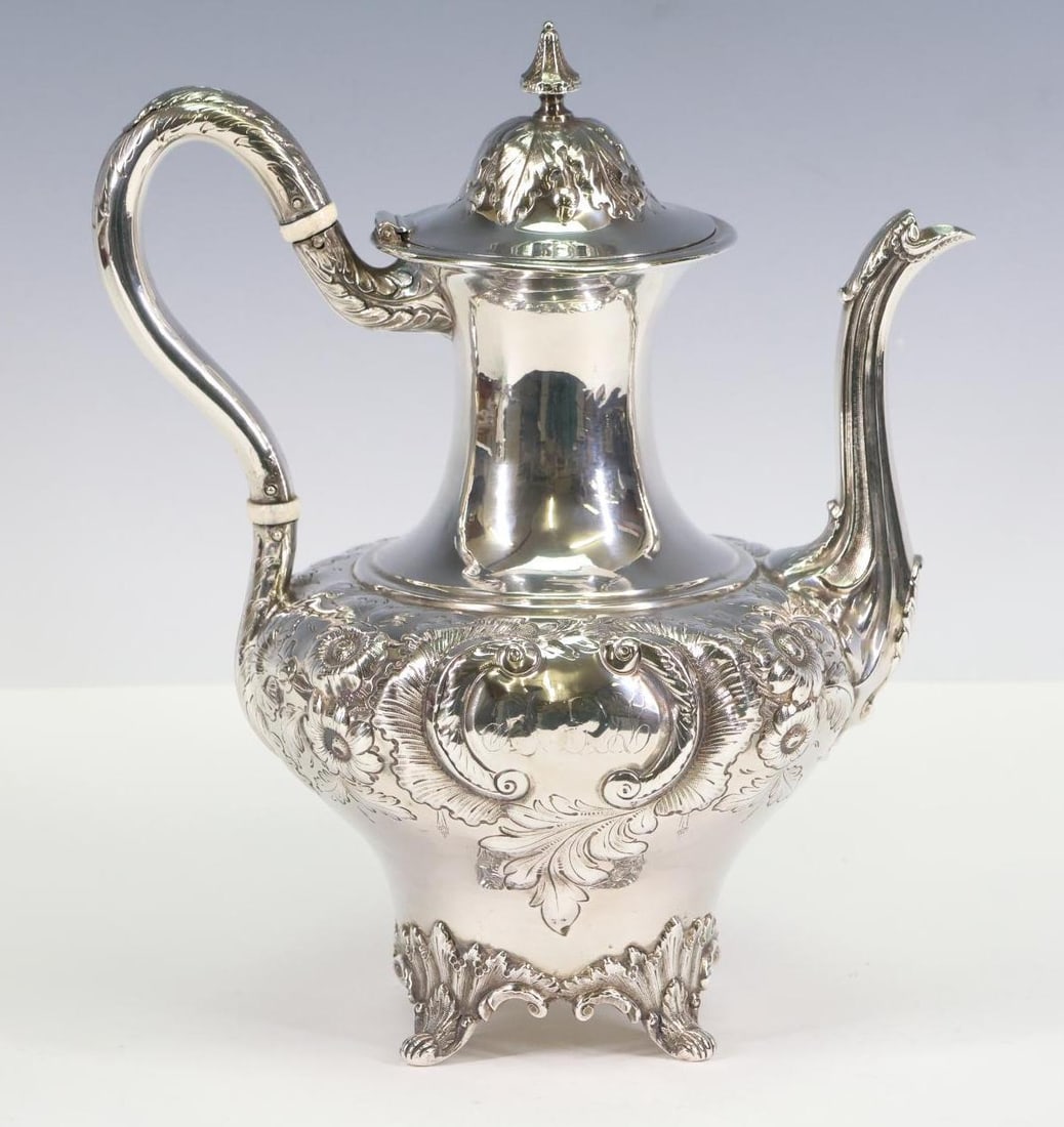 Robert and William Wilson American Coin Silver Coffee Pot (1 of 12)